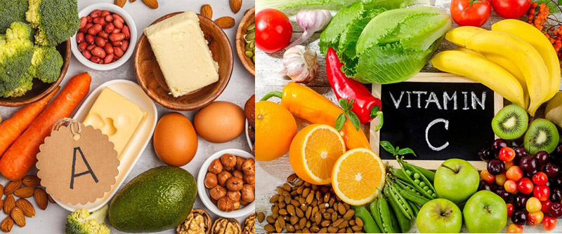 Nhóm thực phẩm giàu vitamin A và C không chỉ giúp đẩy nhanh quá trình hồi phục và còn hạn chế sẹo xấu