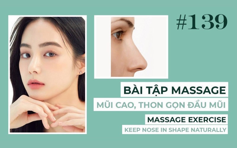 Thực hiện các bài tập massage mũi trên Youtube tại nhà giúp mũi cao và thon hơn