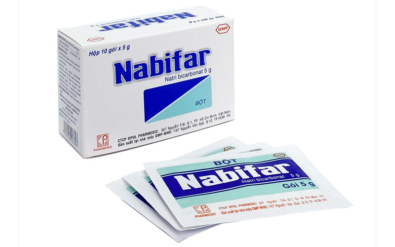 nabifar có thành phần chính là natri bicarbonat có khả năng kháng khuẩn hiệu quả