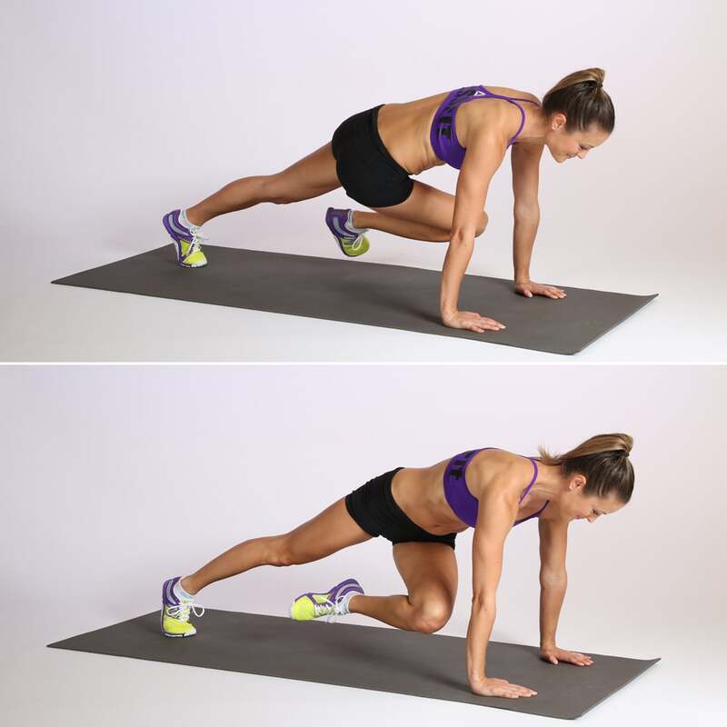 Tập Plank High Knee Twist giúp phần bụng dưới giảm mỡ đáng kể