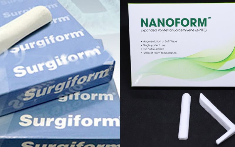 Sụn Nanoform và surgiform có nhiều điểm giống nhau