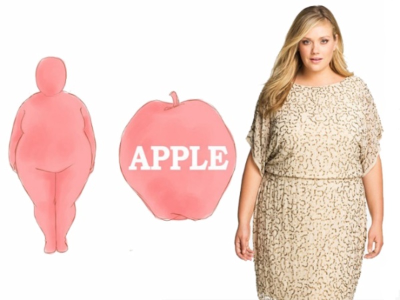 Dáng quả táo là thân hình có vòng 2 lớn nhiều mỡ thừa