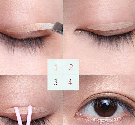 Hình 3: Dùng miếng dán kích mí có thể cải thiện mắt to mắt nhỏ hiệu quả